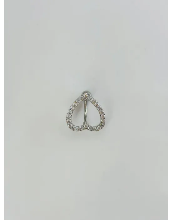 Ters Kalp Detaylı Göbek Piercing - Pg0143