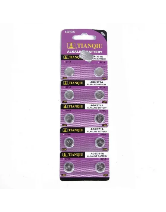 TıanQıu Ag6 Lr920/371 Alkalin 10lu Düğme Pil