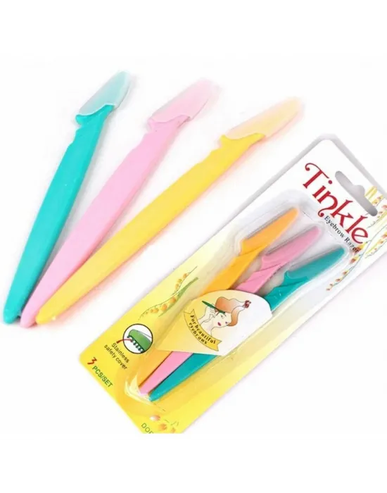 Tinkle Kaş Usturası 3lü Set  Mükemmel Kaşlar İçin Hassas ve Etkili Aracınız