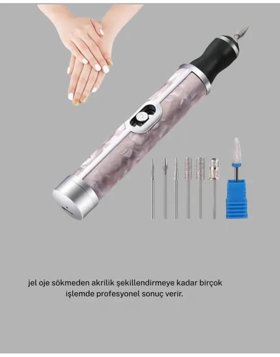 Tırnak Matkabı Ve Led Oje Kurutucu 2’li Profesyonel Bakım Seti