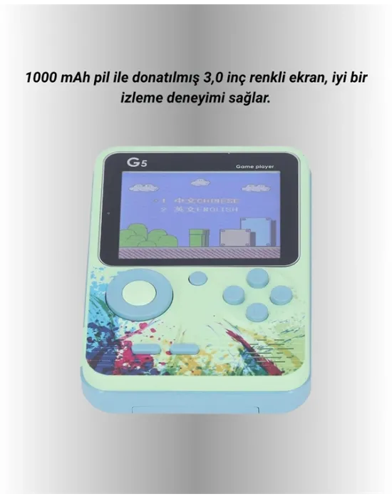 Tv Bağlantılı 500 Oyunlu Mini Gameboy Konsol