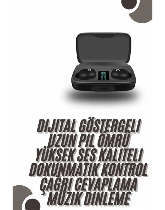 Tws Bluetooth Kulaklık 5.0 Bluetooth Bağlantılı Dokunmatik Kontrol Özelliği