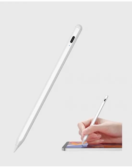 Type-c Şarjlı Dokunmatik Kalem – İpad, İphone Ve Android Uyumlu, Sessiz Çalışan