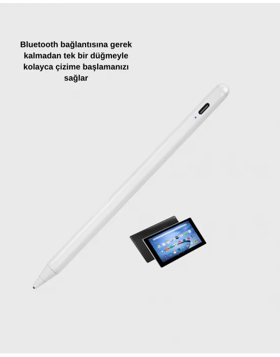 Type-c Şarjlı Dokunmatik Kalem – İpad, İphone Ve Android Uyumlu, Sessiz Çalışan