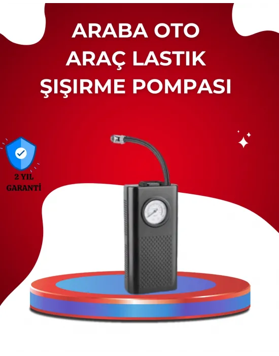 Usb Şarjlı Kompakt Elektrikli Hava Kompresörü 3000 Mah