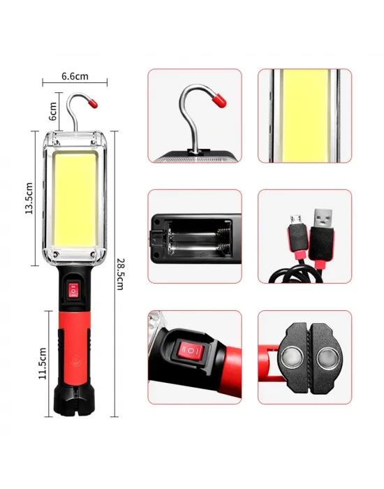 Usb Şarjlı Oto Tamirci Çalışma Lambası Wt-733