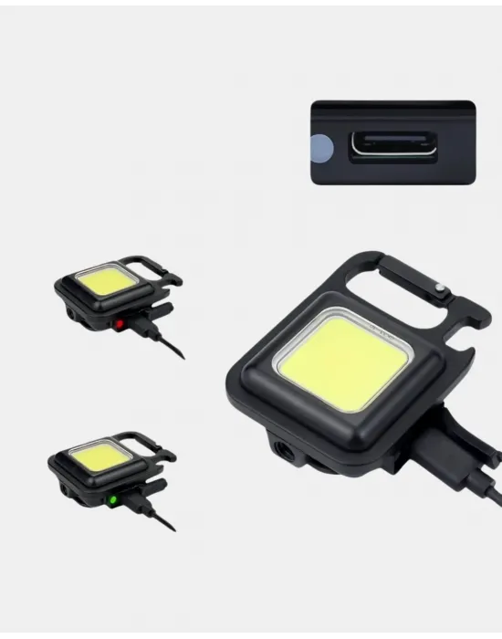 Usb Type-c Şarjlı Mini Fener – Manyetik, Katlanabilir Ve Şişe Açacaklı Tasarım