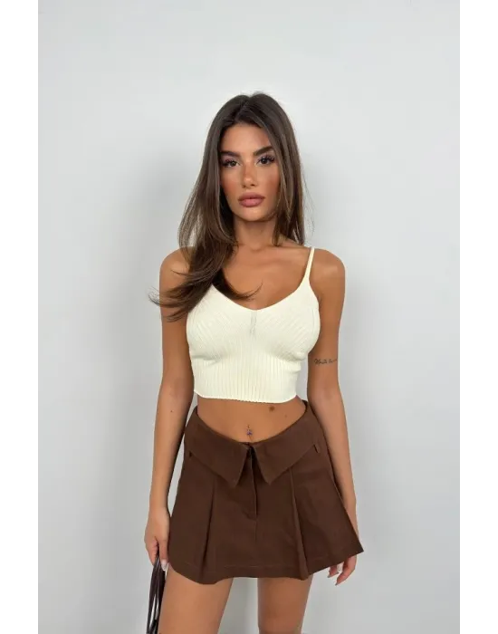 V Yaka Crop Bluz