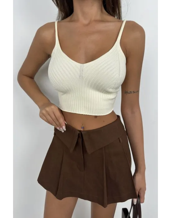 V Yaka Crop Bluz