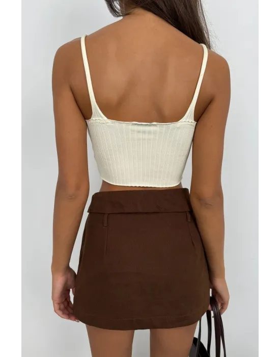 V Yaka Crop Bluz