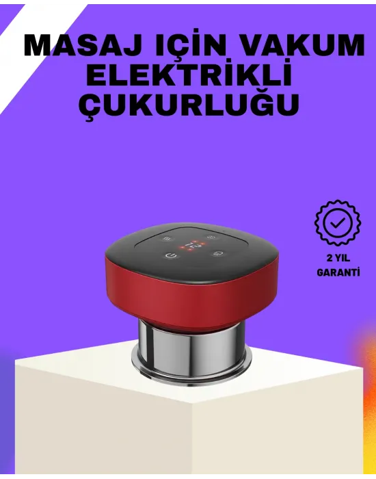 Vakumlu Masaj Aleti Çok Kademeli Emme Isıtmalı Ev Tipi Terapi