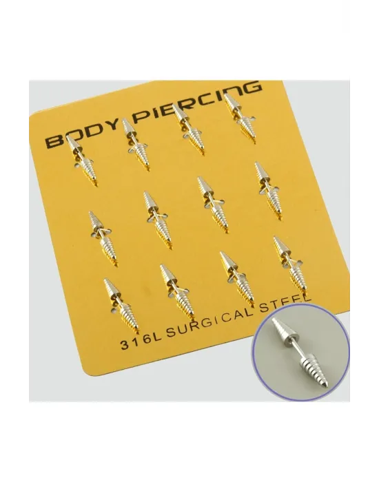 Vidalı Çelik Piercing 1 Adet