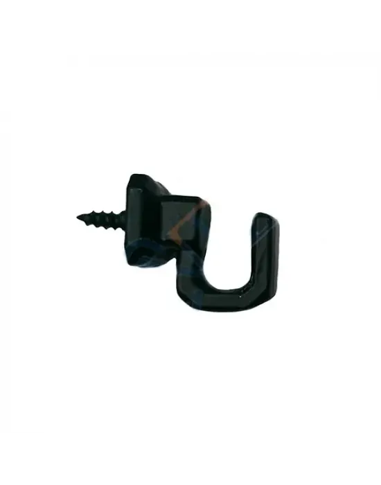 Vidalı Kanca, Askı Küçük - 15x18mm, Siyah - 1 Adet