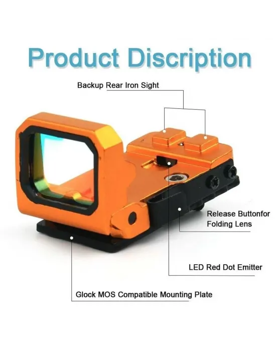 Vism Flipdot Reflex M2 Red Dot Sight  Katlanabilir 22mm Reflex Nişangâh