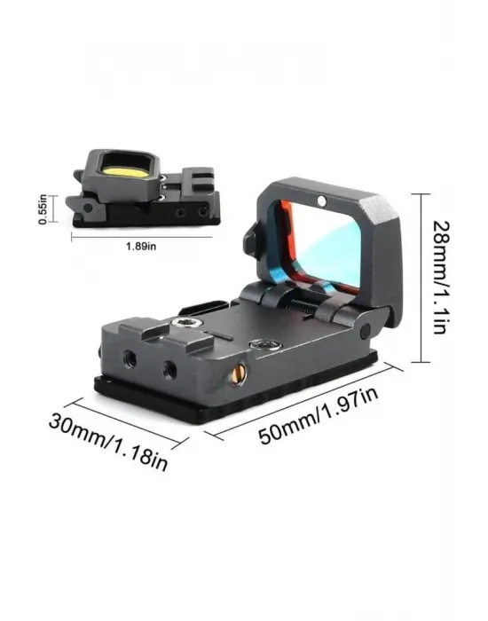 Vism Flipdot Reflex M2 Red Dot Sight  Katlanabilir Optik,  İçin 22mm Reflex Nişangâh