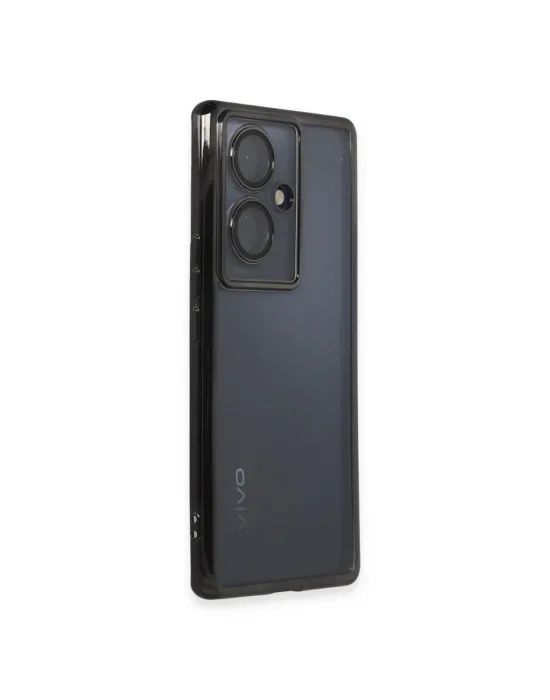 Vivo V29 Lite Kılıf Razer Lensli Silikon - Siyah