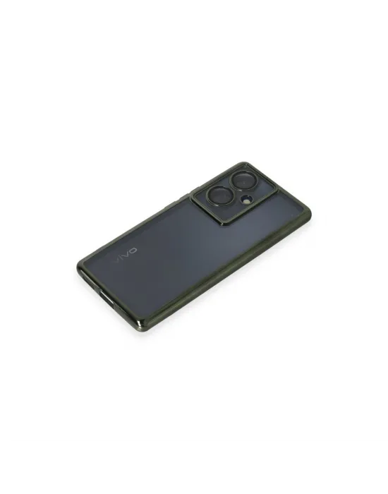 Vivo V29 Lite Kılıf Razer Lensli Silikon - Yeşil