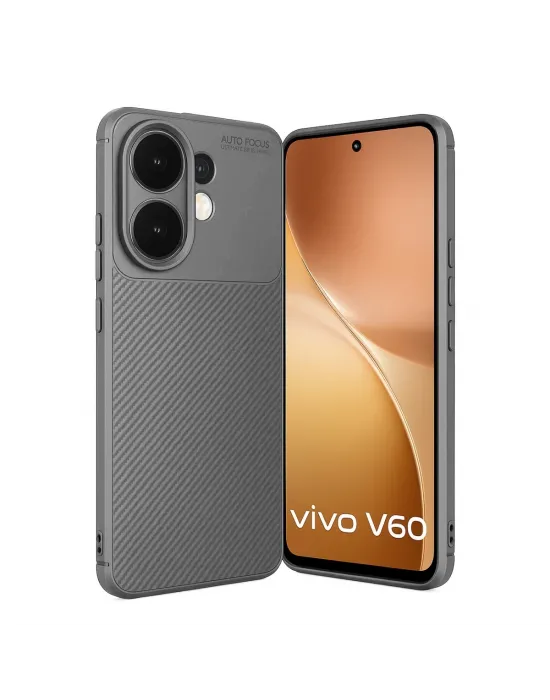 Vivo V60 5g Auto Focus Karbon Kapak - Gri
