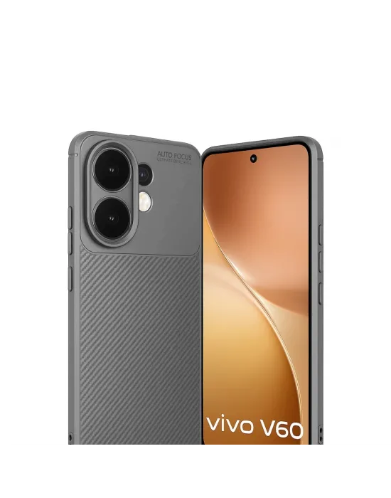 Vivo V60 5g Auto Focus Karbon Kapak - Gri