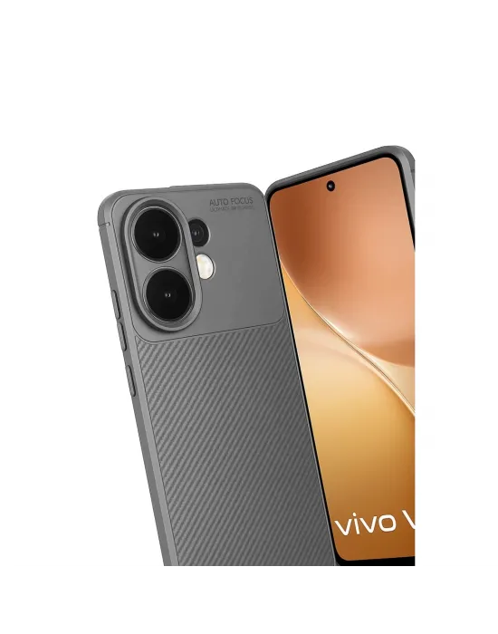 Vivo V60 5g Auto Focus Karbon Kapak - Gri