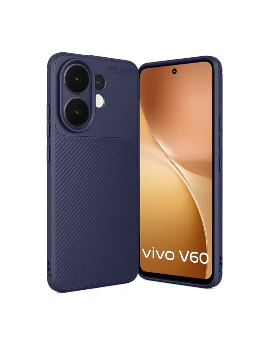 Vivo V60 5g Auto Focus Karbon Kapak - Lacivert
