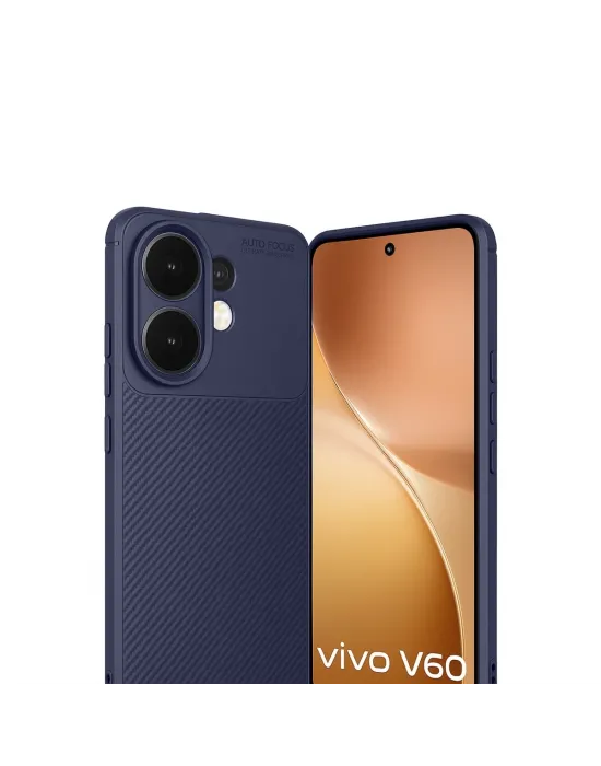Vivo V60 5g Auto Focus Karbon Kapak - Lacivert