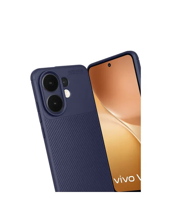 Vivo V60 5g Auto Focus Karbon Kapak - Lacivert