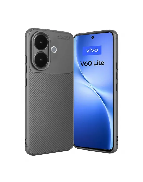 Vivo V60 Lite Auto Focus Karbon Kapak - Gri
