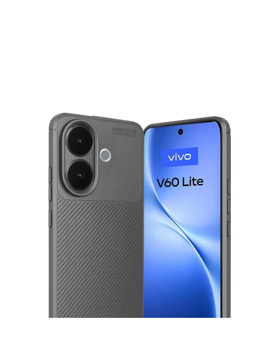 Vivo V60 Lite Auto Focus Karbon Kapak - Gri