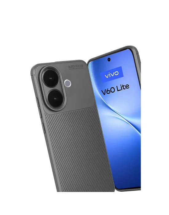 Vivo V60 Lite Auto Focus Karbon Kapak - Gri