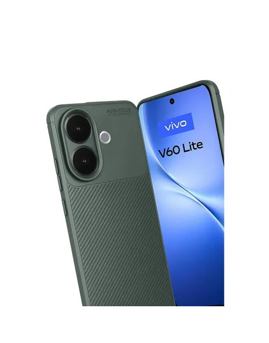 Vivo V60 Lite Auto Focus Karbon Kapak - Koyu Yeşil