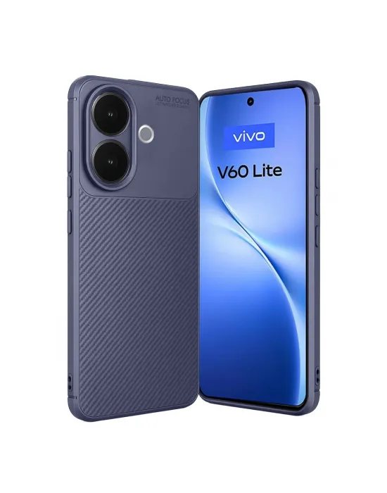 Vivo V60 Lite Auto Focus Karbon Kapak - Lacivert