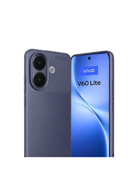 Vivo V60 Lite Auto Focus Karbon Kapak - Lacivert