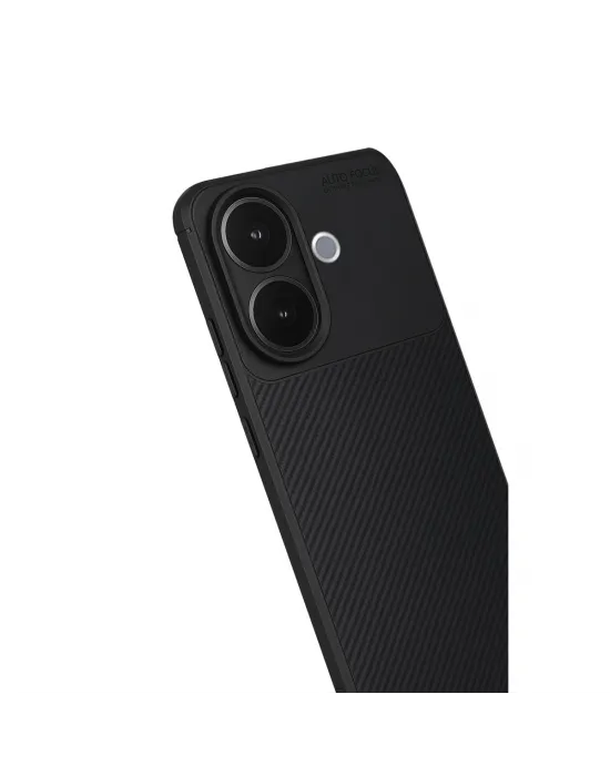 Vivo V60 Lite Auto Focus Karbon Kapak - Siyah