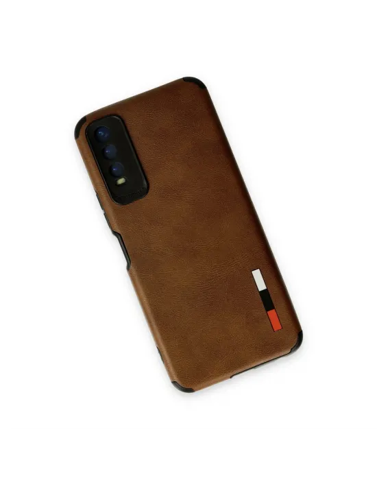 Vivo Y11s Kılıf Loop Deri Silikon - Kahverengi