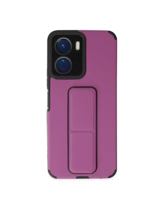 Vivo Y16 Kılıf Mega Standlı Silikon - Mor