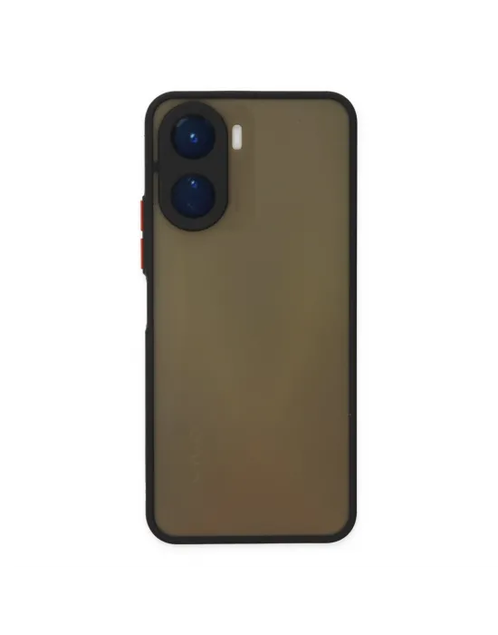 Vivo Y16 Kılıf Montreal Silikon Kapak - Siyah