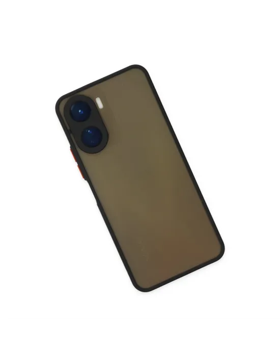 Vivo Y16 Kılıf Montreal Silikon Kapak - Siyah