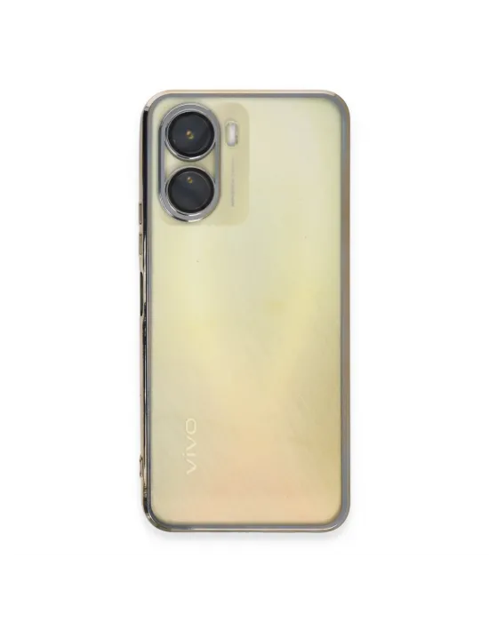 Vivo Y16 Kılıf Razer Lensli Silikon - Gold
