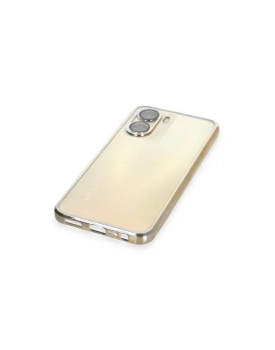Vivo Y16 Kılıf Razer Lensli Silikon - Gold