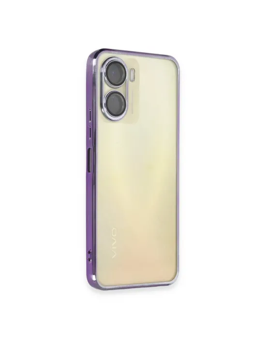 Vivo Y16 Kılıf Razer Lensli Silikon - Mor