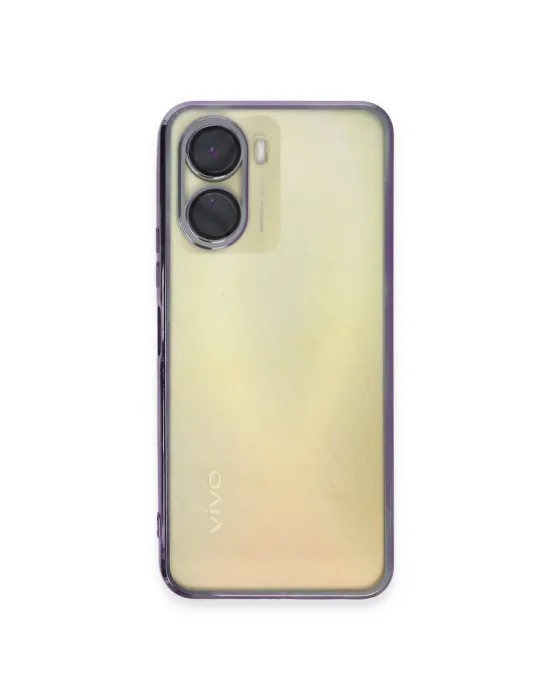 Vivo Y16 Kılıf Razer Lensli Silikon - Mor