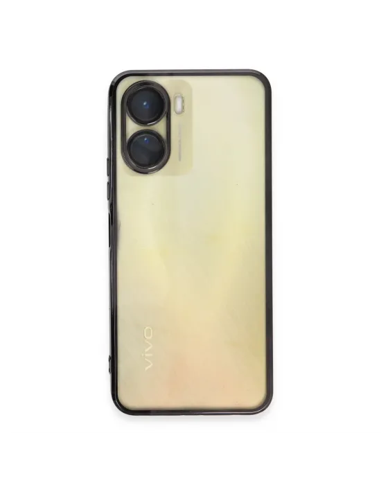 Vivo Y16 Kılıf Razer Lensli Silikon - Siyah