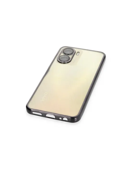Vivo Y16 Kılıf Razer Lensli Silikon - Siyah