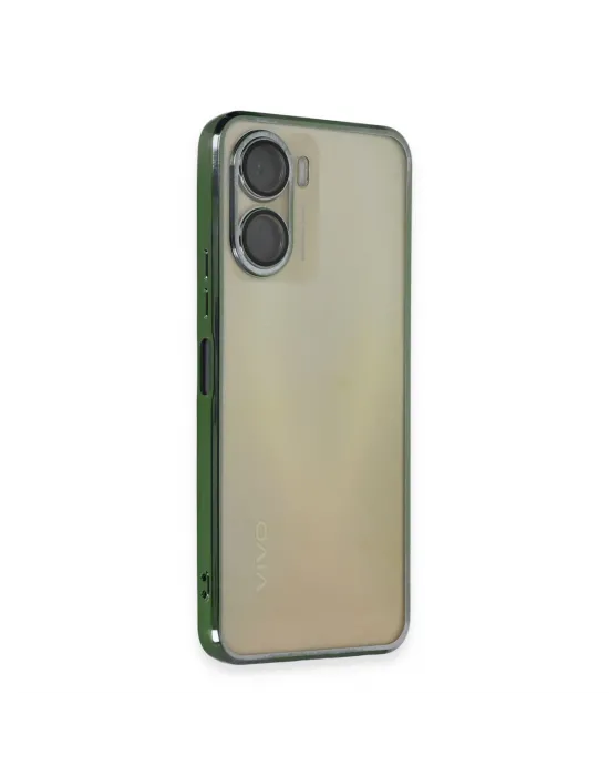 Vivo Y16 Kılıf Razer Lensli Silikon - Yeşil