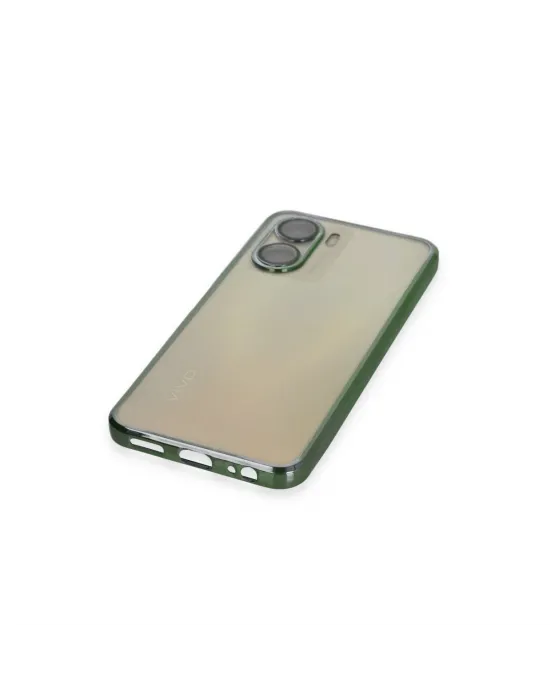 Vivo Y16 Kılıf Razer Lensli Silikon - Yeşil