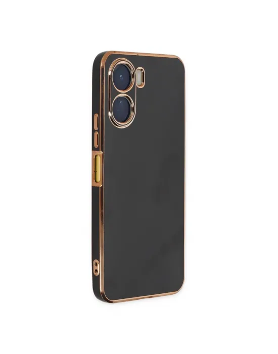 Vivo Y16 Kılıf Volet Silikon - Siyah