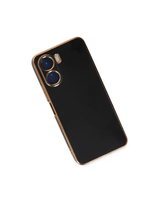 Vivo Y16 Kılıf Volet Silikon - Siyah