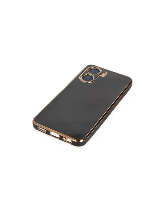 Vivo Y16 Kılıf Volet Silikon - Siyah