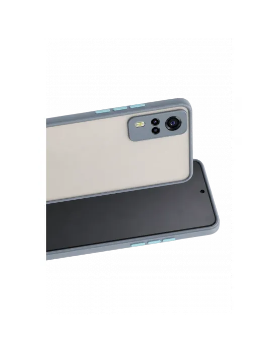 Vivo Y53s Kılıf Montreal Silikon Kapak - Gri